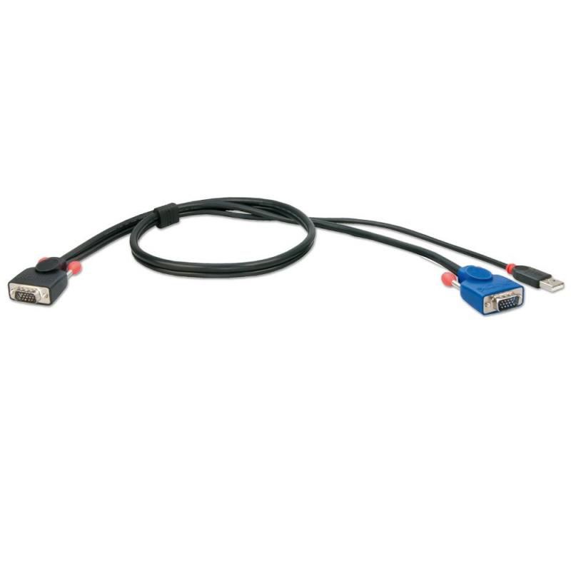 LINDY KVM Systemkabel VGA und USB für KVM Switches der Combo Serie, 3m 2-in-1 KVM-Kombi-Systemkabel