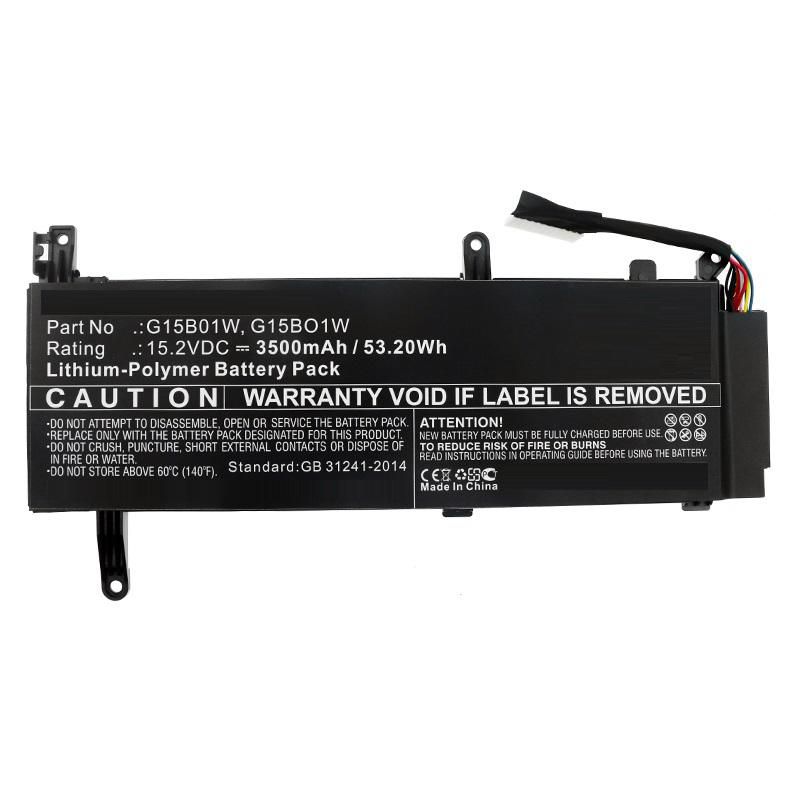 Battery 53.20Wh Li-Pol 15.2V - 3500mAh Black for Xiaomi - Tablet 53.20Wh Li-Pol 15.2V 3500mAh Black for Xiaomi Tablet 171502-AD