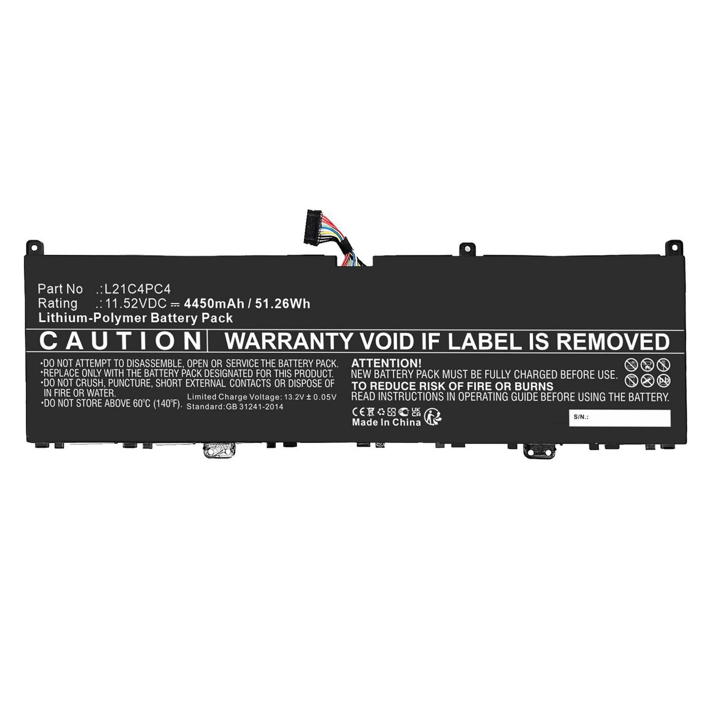 CoreParts MBXLE-BA0416 non classificato (Battery 11.52V 4450mAh - 51.26Wh for Lenovo Notebook - Laptop - Warranty 12M)