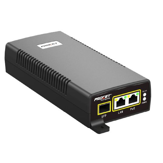 60W / 1.1A HPoE injector, 2 x