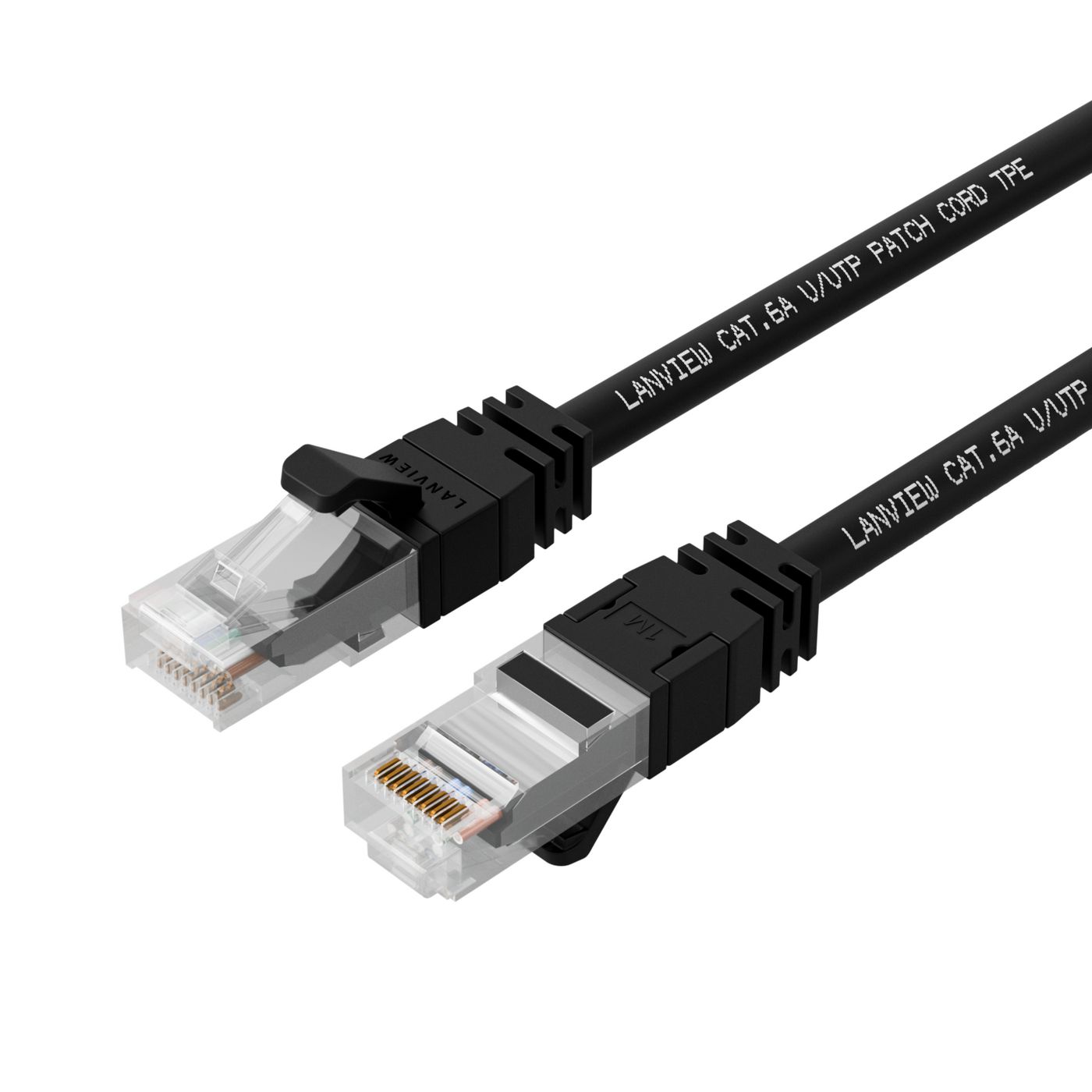 CAT6A S/FTP 0,25m Black LSZH,