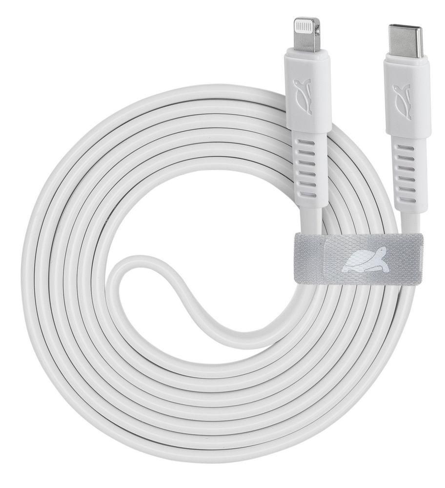 Cavo ricarica piatto Type-C / Lightning 1,2m bianco