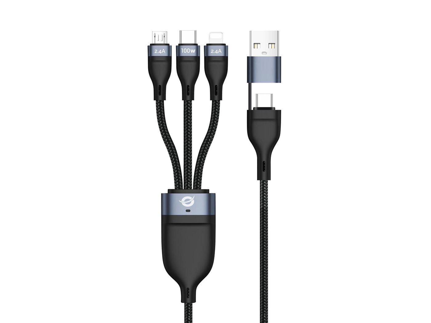 Conceptronic ETTA06B15 cavo USB USB 2.0 15 m USB C USB C/Micro-USB B/Lightning Nero