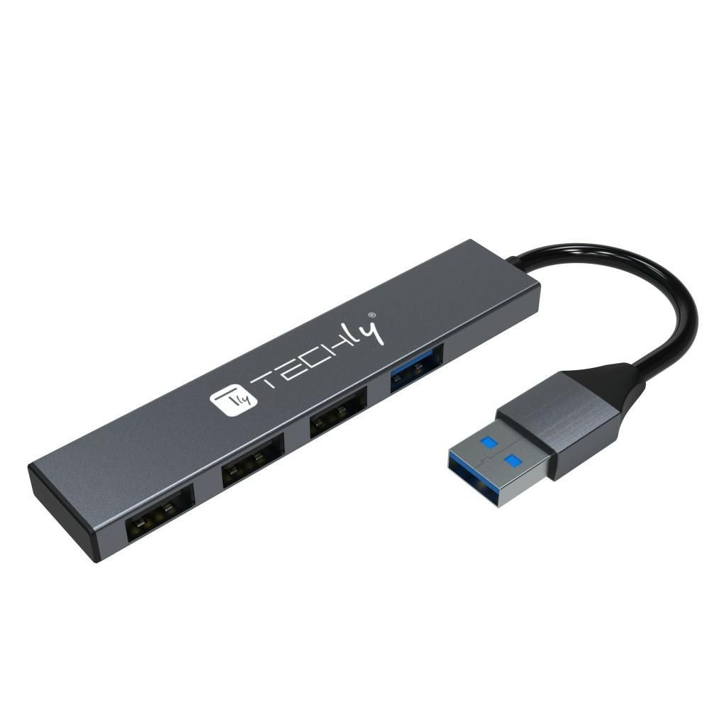 TECHLY Hub USB 4 p.-1p.USB3.2 3p.USB2.0