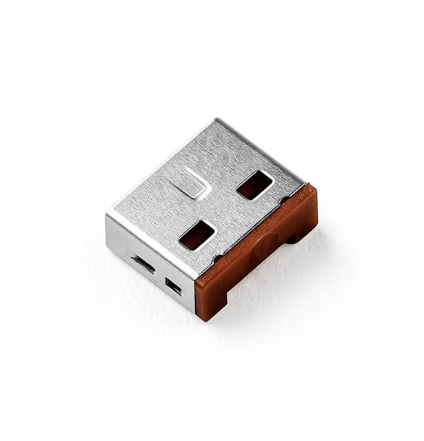 SMARTKEEPER Basic \"USB-A Port\" Blocker 6 Stk.+Key braun