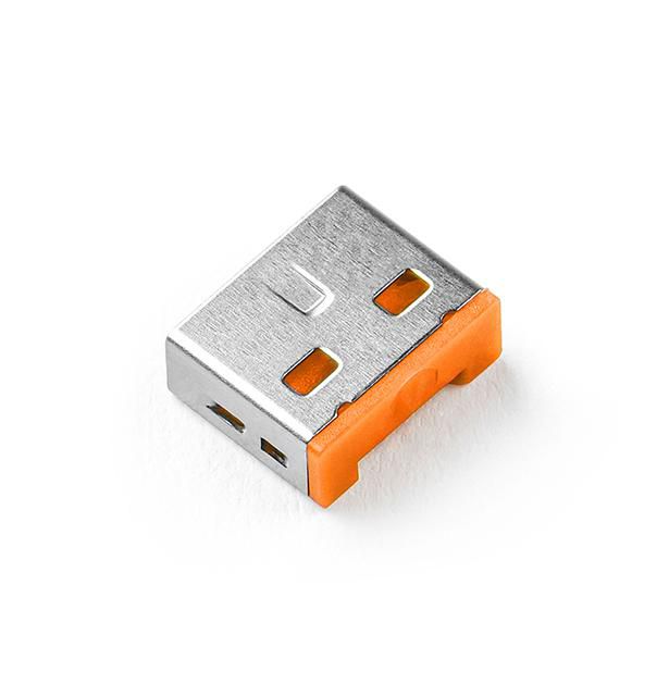 SMARTKEEPER Basic \"USB-A Port\" Blocker 6 Stk.+Key orange
