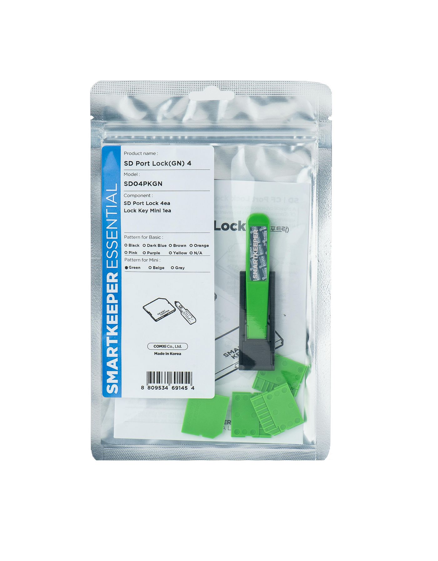 Port Blocker Sd Card Green