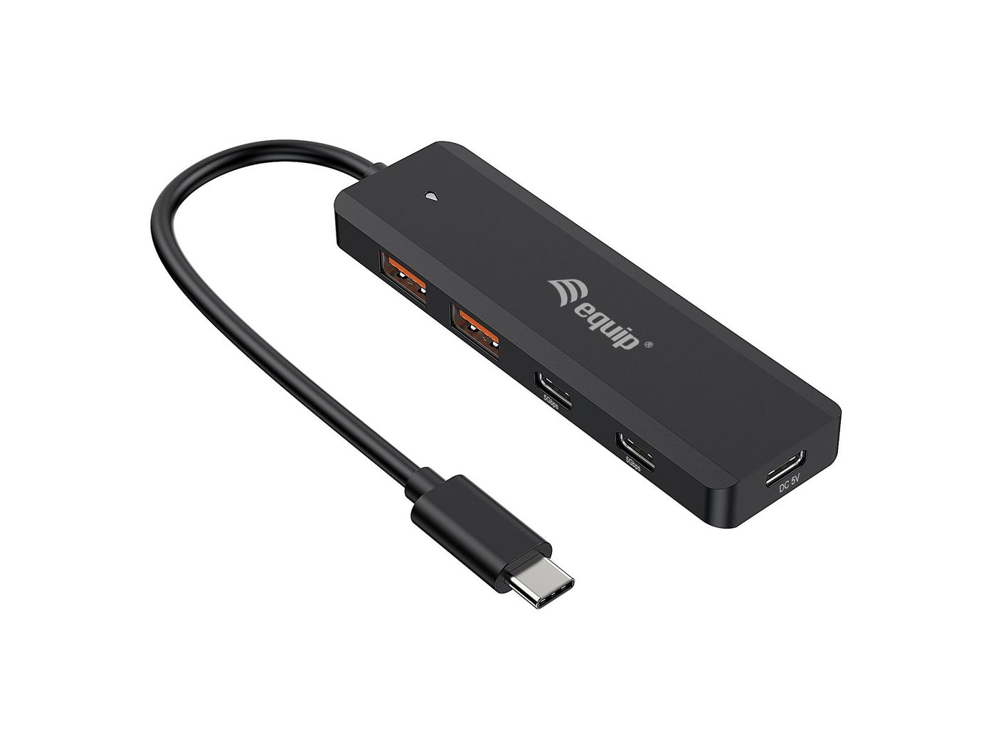 Equip 128966 hub di interfaccia USB 3.2 Gen 2 3.1 Gen 2 Type-C 10000 Mbit/s Nero (Usb-C 4-Port Usb 3.2 Gen 2 - 10Gbps Hub Usb-C