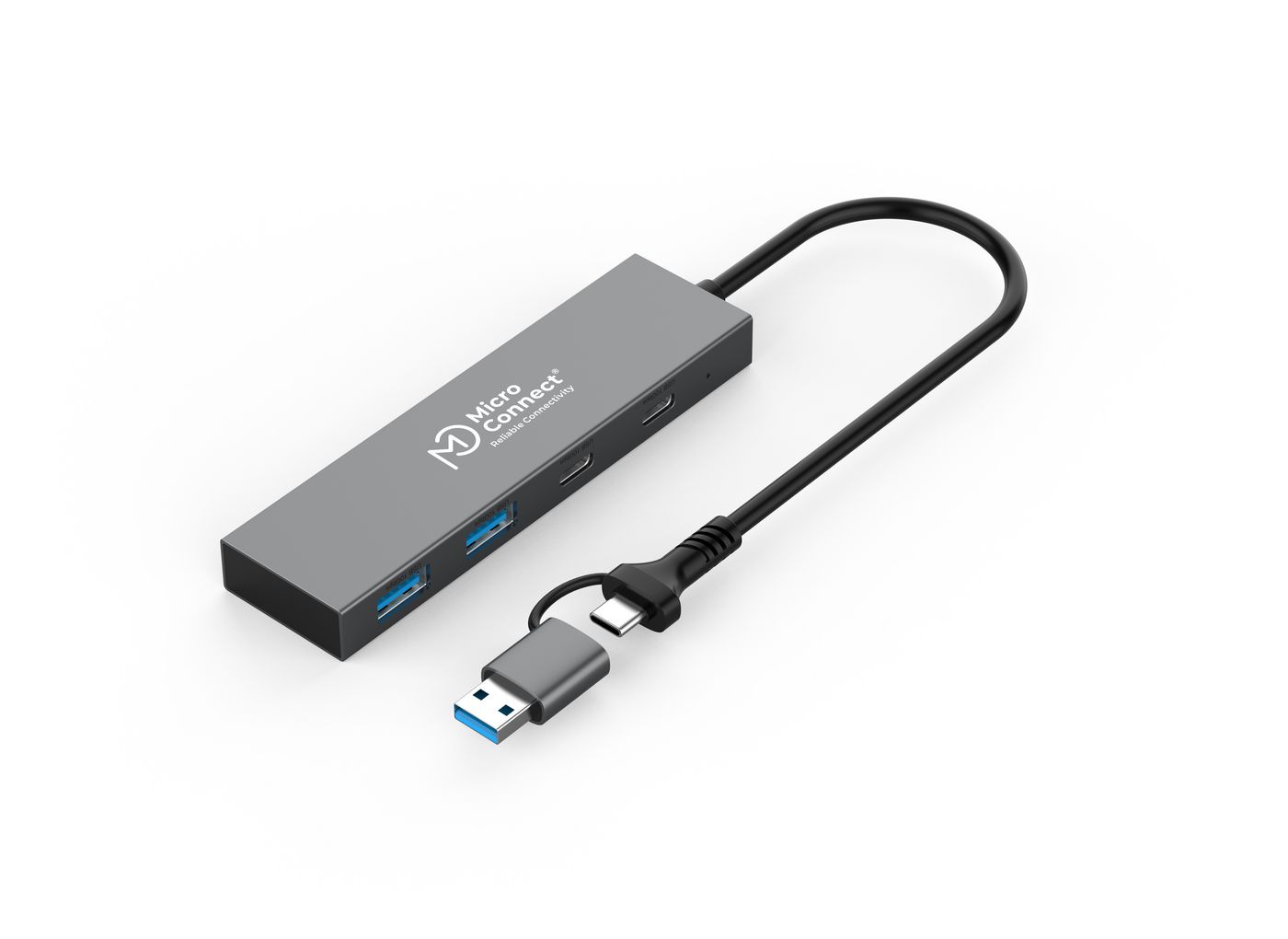 Hub USB 3.0 a 4 porte con Ethernet e USB-C A