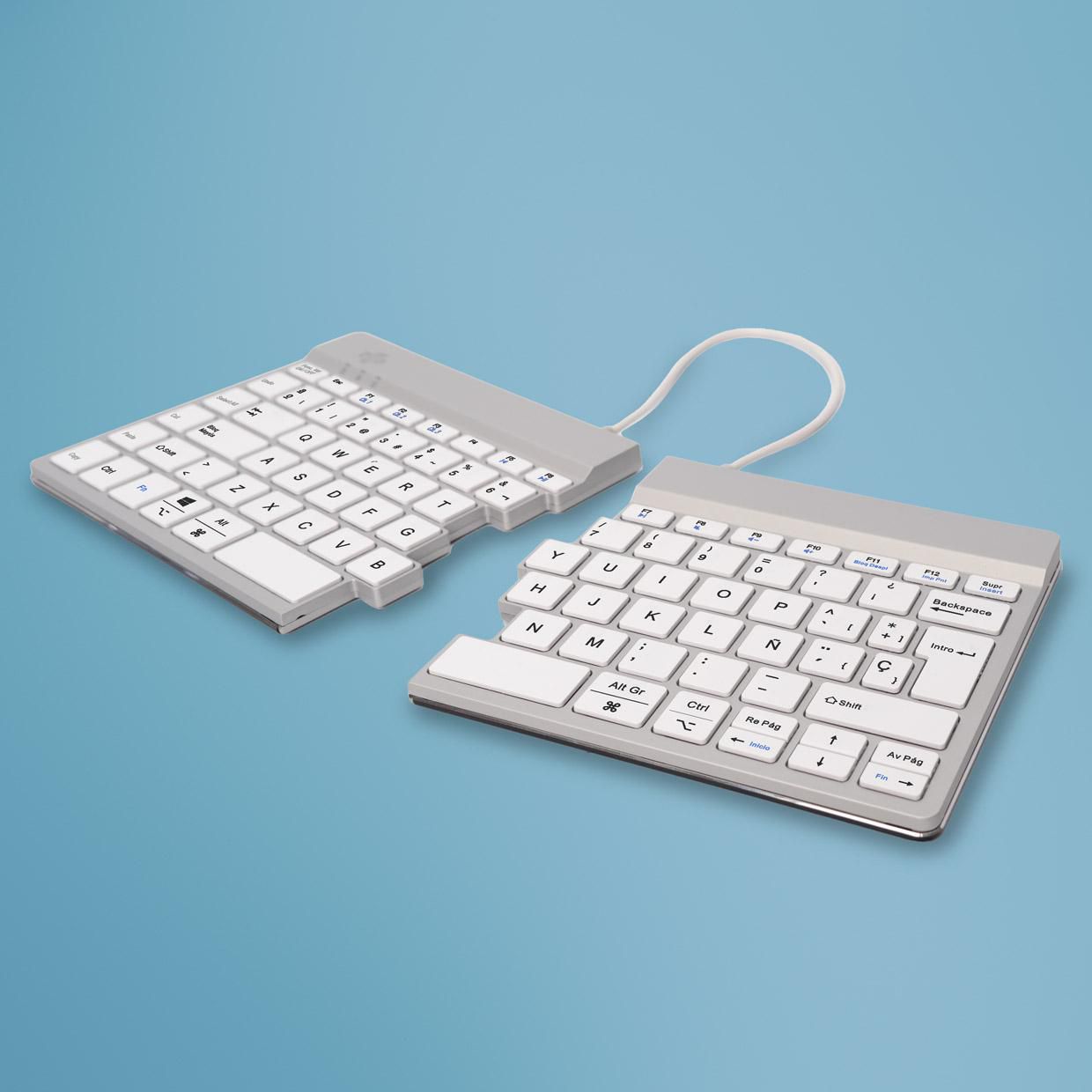 R-Go Tools RGOSBESWLWH tastiera Universale Bluetooth QWERTY Spagnolo Bianco
