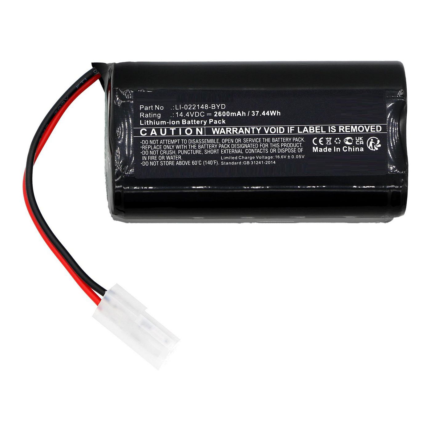 Battery 14.4V 2600mAh 37.44Wh