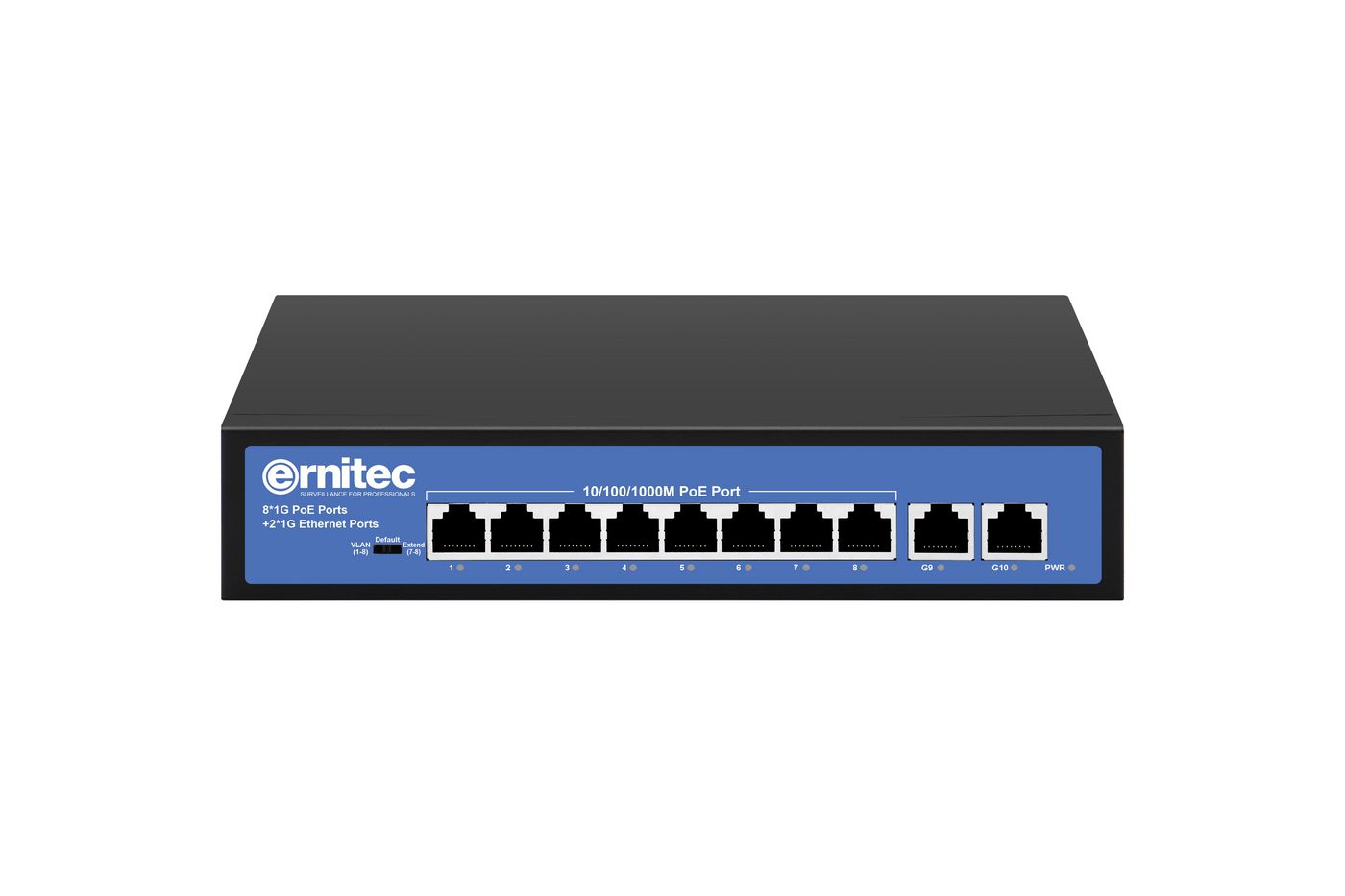Unmanaged Intelligent 8 PoE - Gigabit RJ45 ports, 2 Gigabit - RJ45 ports - Warranty: 60M