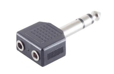 Adapter 6.3mm - 2X3.5mm M-F