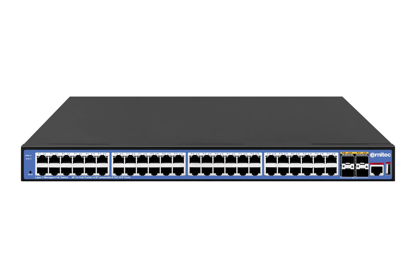 Managed L3 - 48 x Gigabit - ports 1 x Console Port 4 x - 10G SFP ports - Warranty: 60M