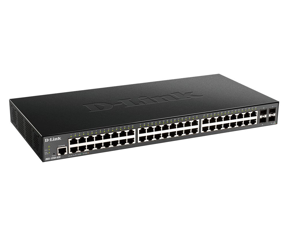 D-Link DGS-1250-52XE W127034621 48-port Gigabit Smart Managed 