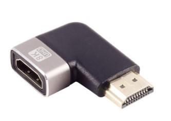 Microconnect HDM19F19MA2-8KAL adattatore per inversione del genere dei cavi HDMI Nero (HDMI 8k 90? left angeled F-M - 8K 60Hz /