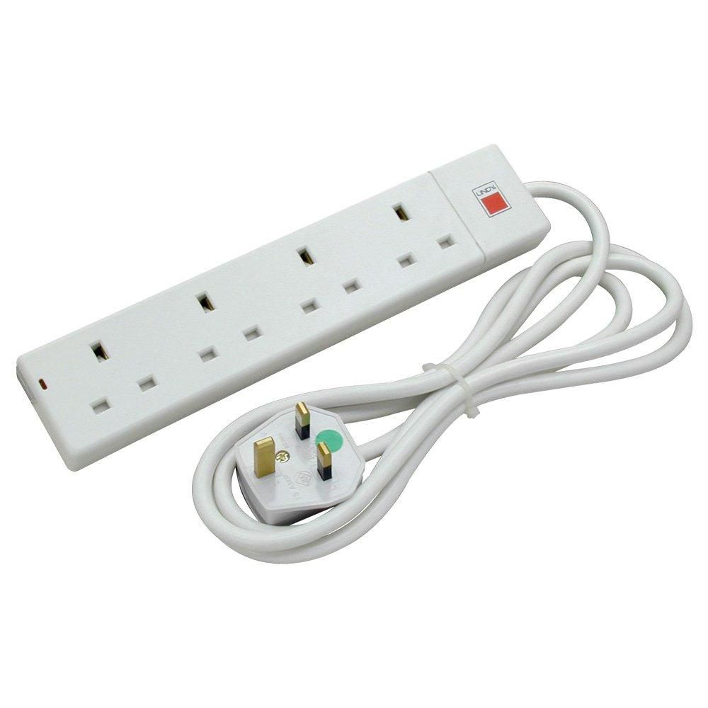 5m 4-Way UK Mains Power