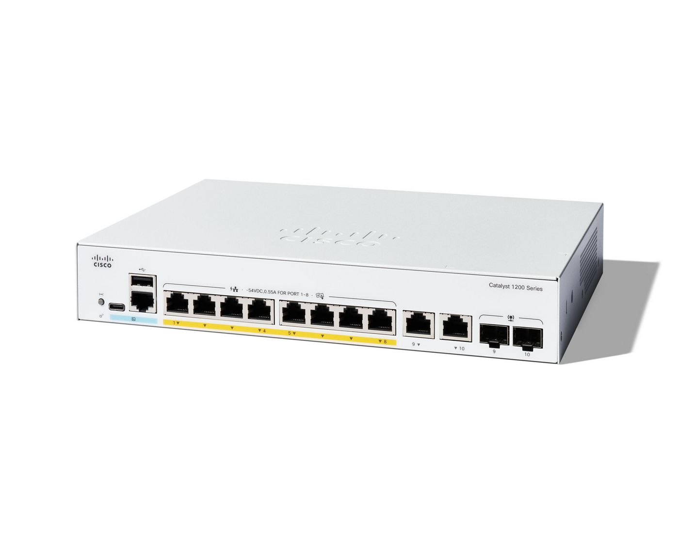 Catalyst 1200 8-port GE - PoE - Ext PS - 2x1G Combo