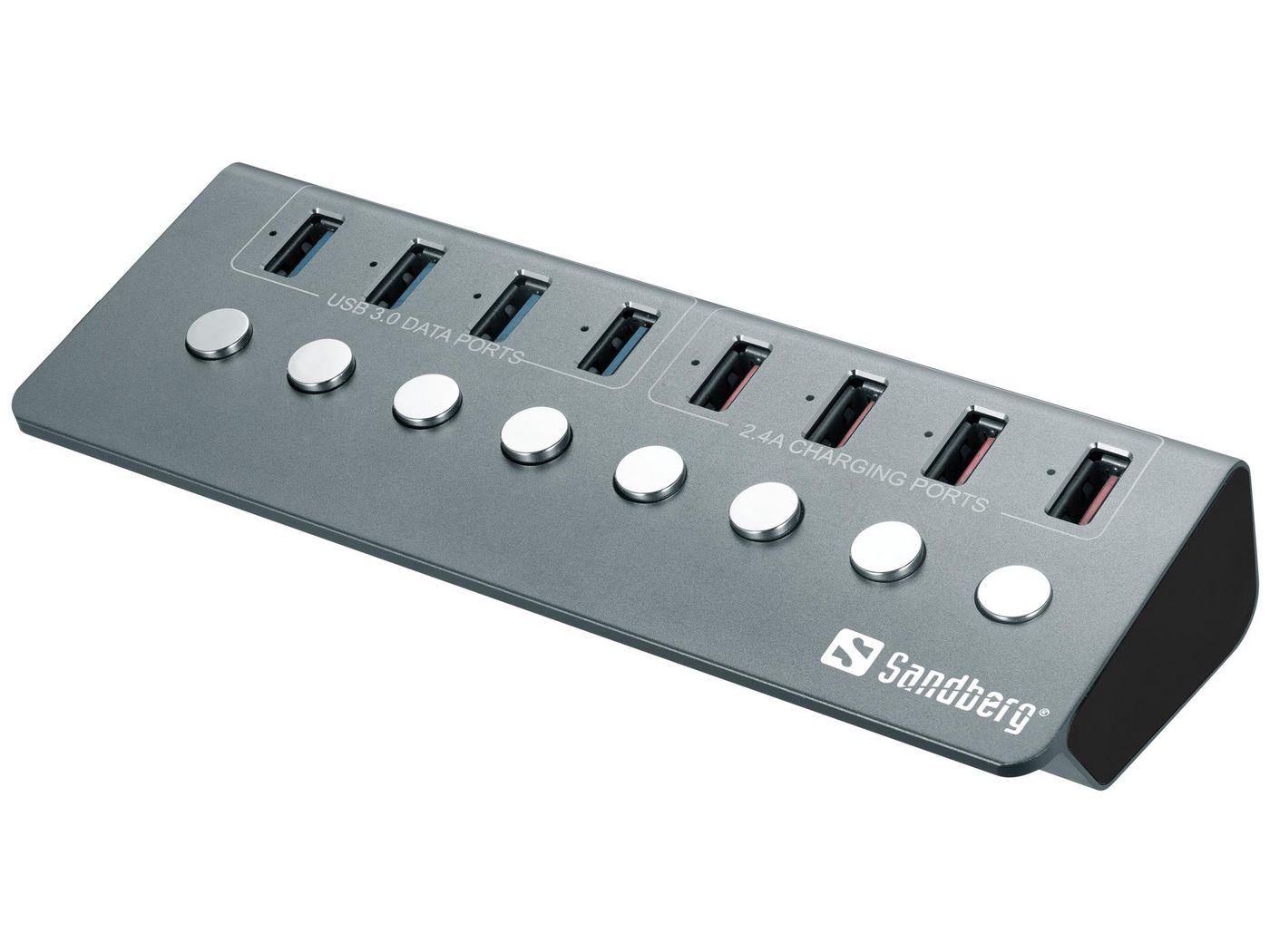 USB 3.0 Hub 4x Data + 4x Charge