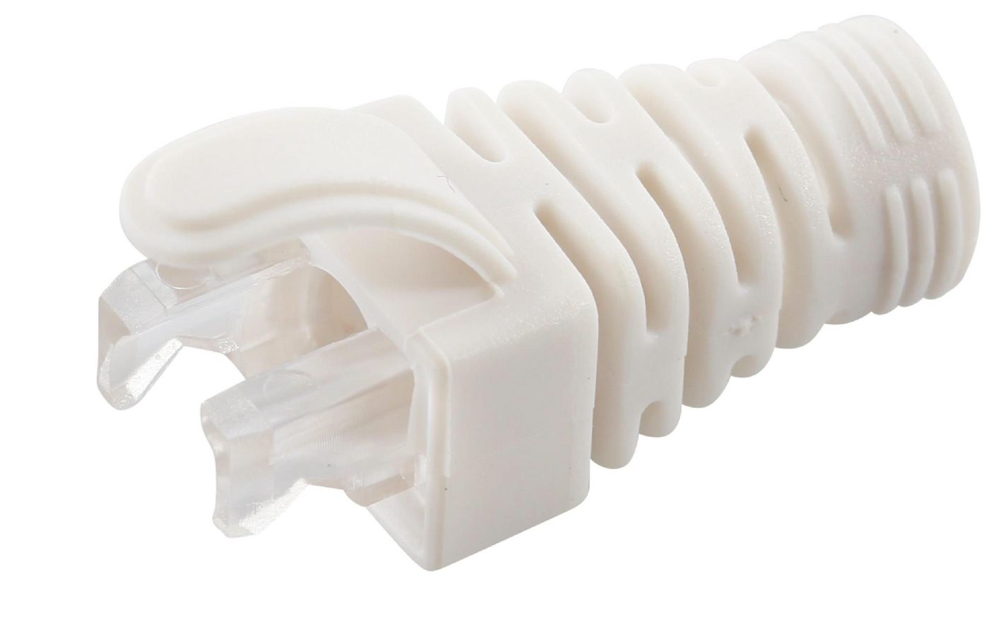 Strain Relief Boot Cat5e - Cat6 Cat6A cables upto 6.5MM - White 100pcs - Warranty 300M