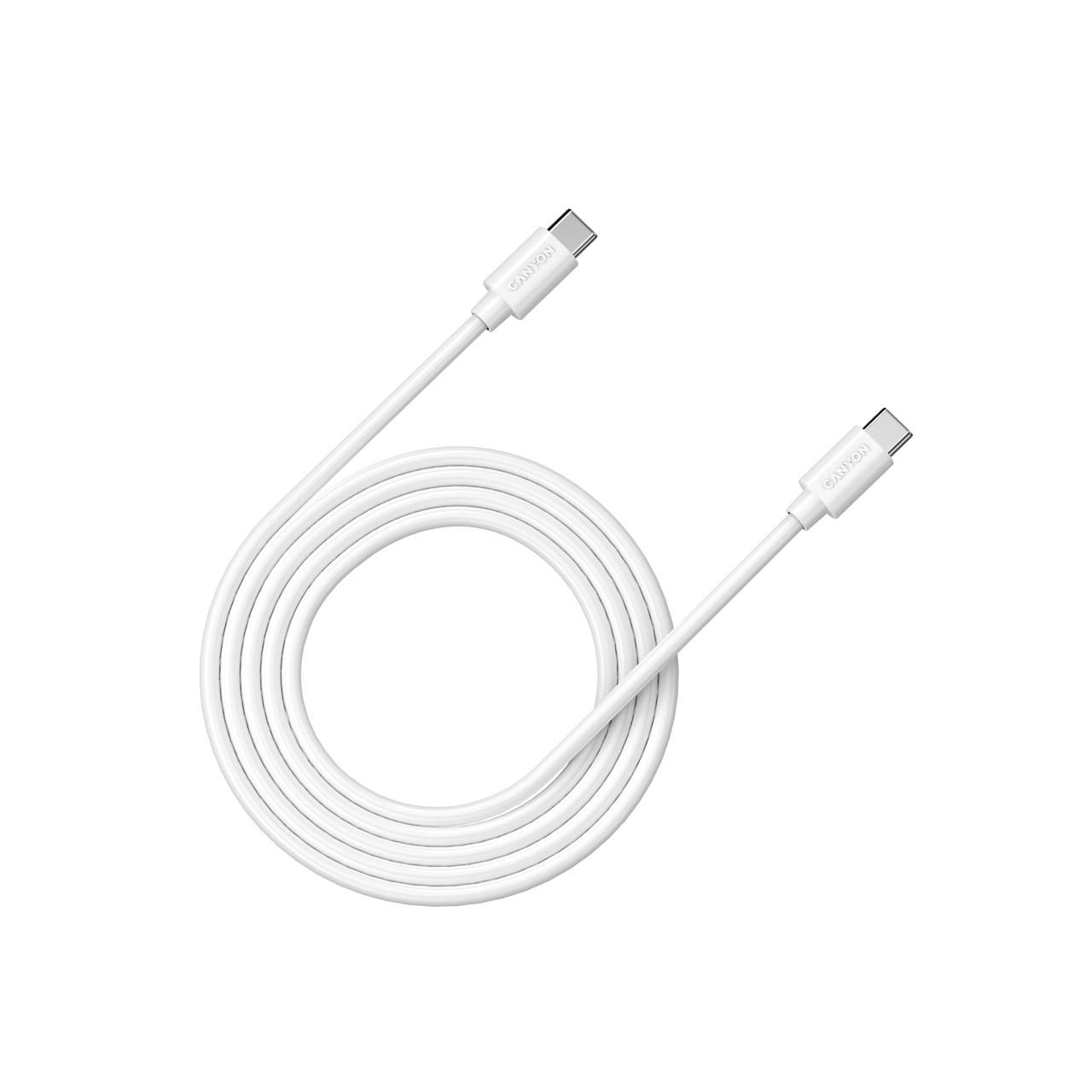 Canyon C-12 cavo USB 2 m USB C Bianco (Canyon type-c 2 Metre cable white)