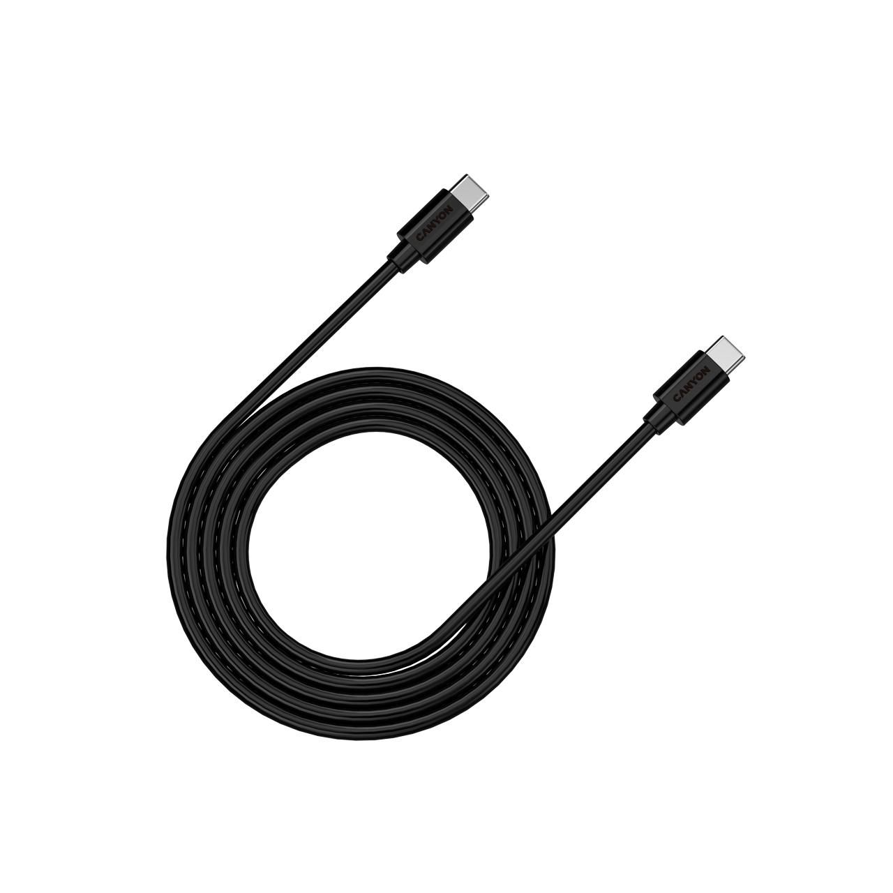 Canyon C-12 cavo USB 2 m USB C Nero (Canyon type C 2 Metre Cable black)