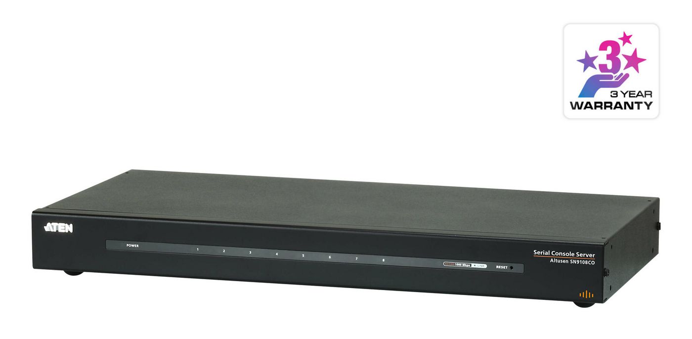 Aten 8-Port Serial console server over IP Premium Product