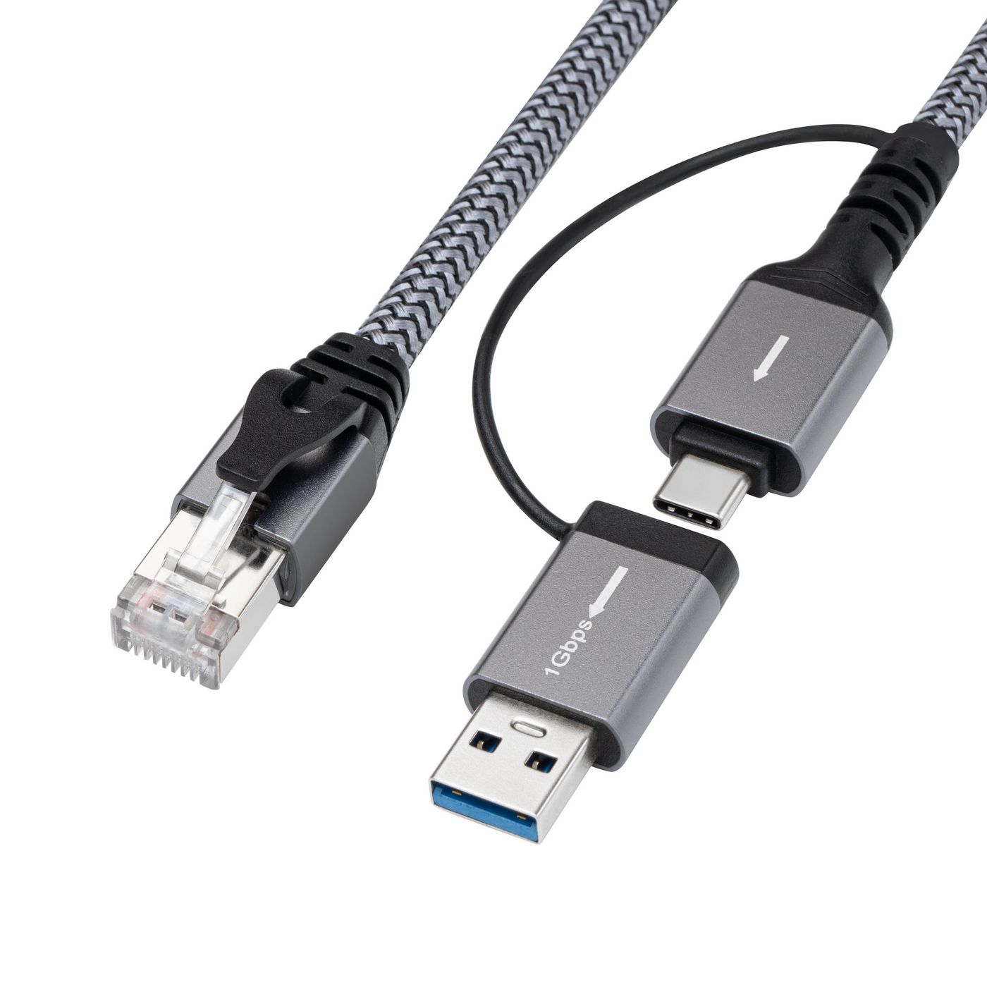 CAT6 FTP to USB A-C adapter - cable 10 meter