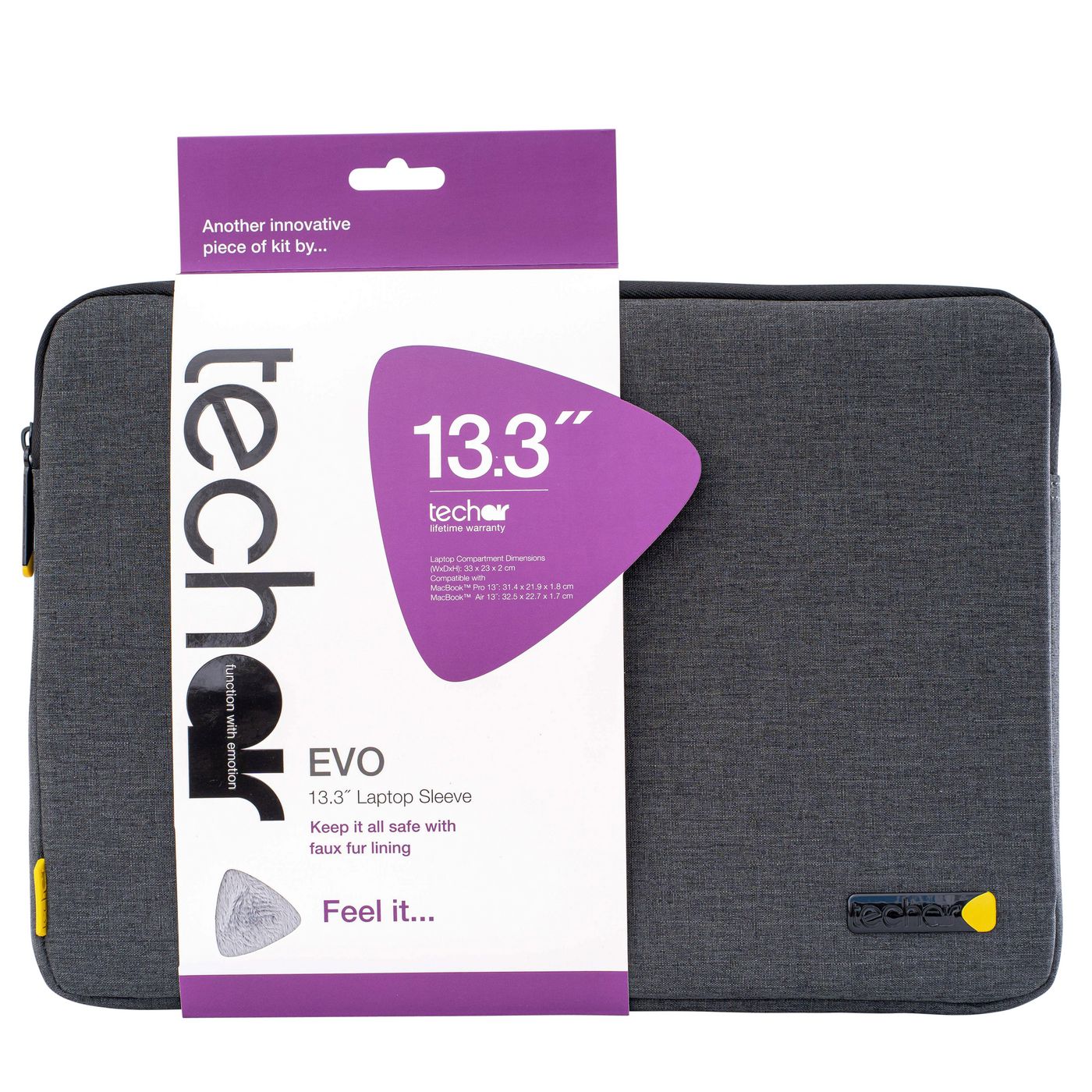 Tech Air Evo Pro Notebook Case 33.8 Cm (13.3") Sleeve Case Grey