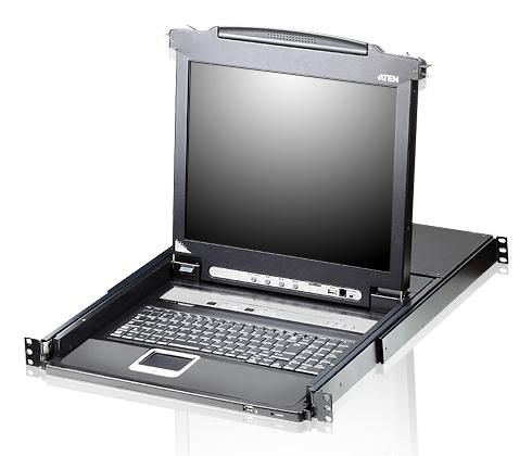 ATEN CL5708M console a rack 43,2 cm (17") 1280 x 1024 Pixel Metallo, Plastica Nero 1U