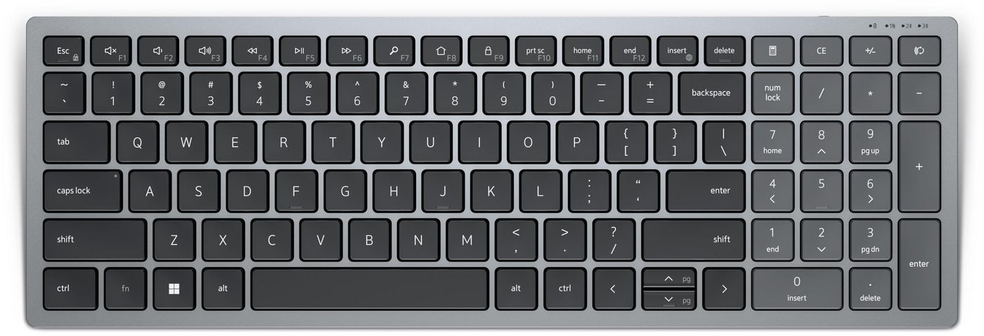 DELL KB740 tastiera Ufficio RF senza fili + Bluetooth QWERTZ Ceco, Slovacco Grigio, Nero