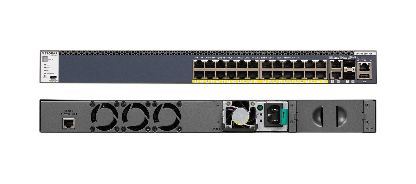 M4300-28G-POE+STCKL MGD SWITCH