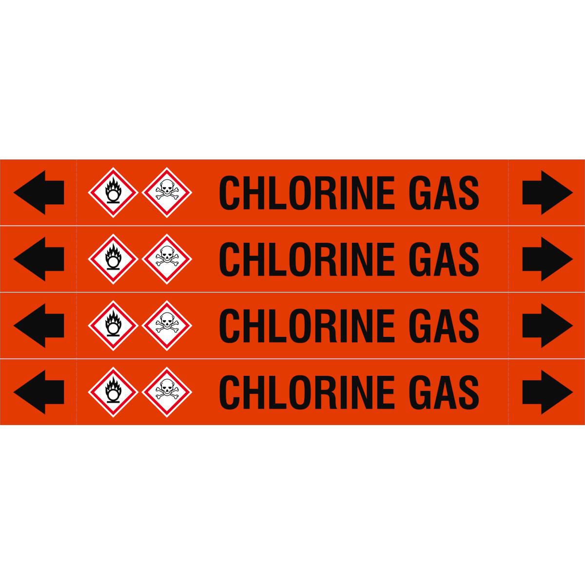 Brady ASMEPM-26X230MM-CHLORINE GAS W128396572 ASME - Pipemarkers - Chlorine 