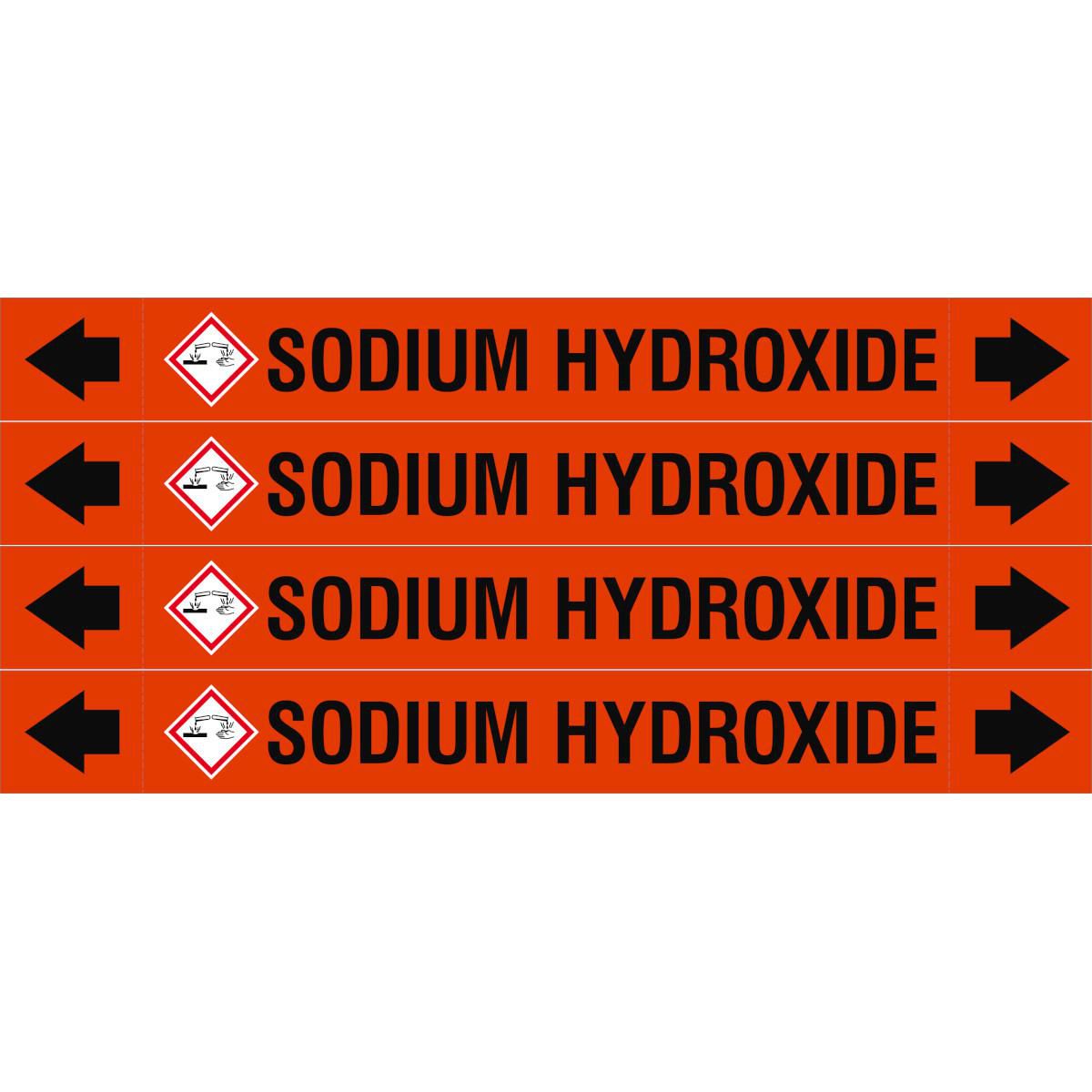 Brady ASMEPM-26X230MM-SODIUM HYDROXIDE W128396810 ASME - Pipemarkers - Sodium 