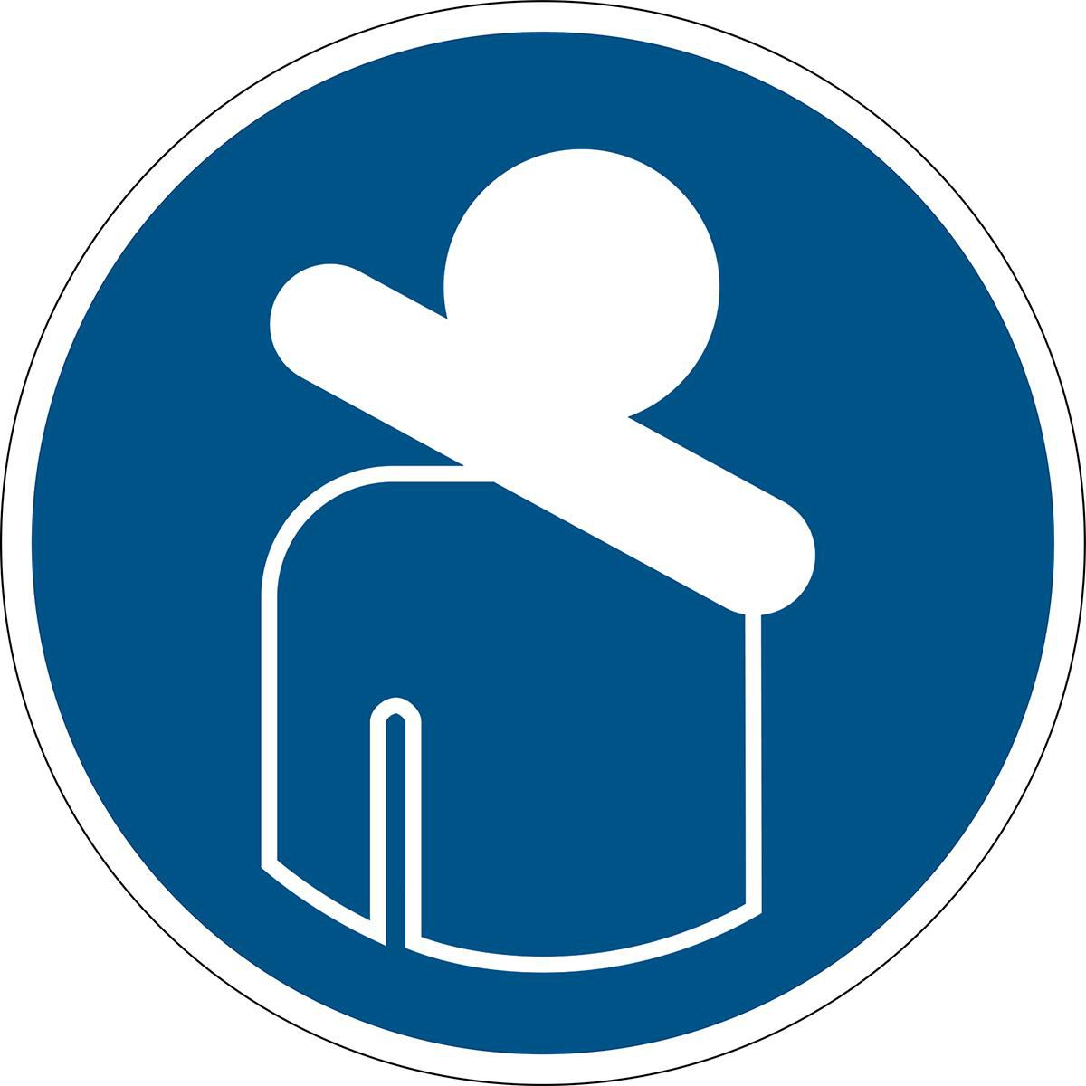 Brady MPIC913NTALU-DIA100-1 W128397354 Safety Sign - Cough or sneeze 