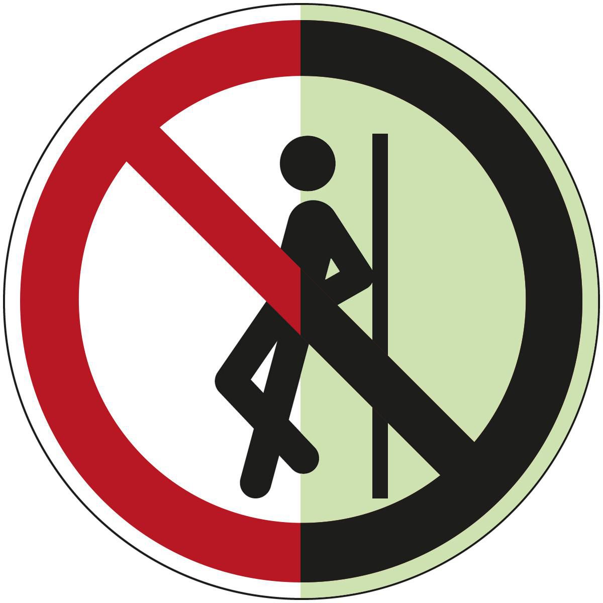 ISO Safety Sign - No leaning 