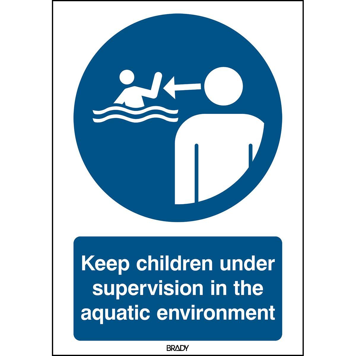 Brady MM054EN465PE-148X210-1 W128421542 ISO Safety Sign - Keep 