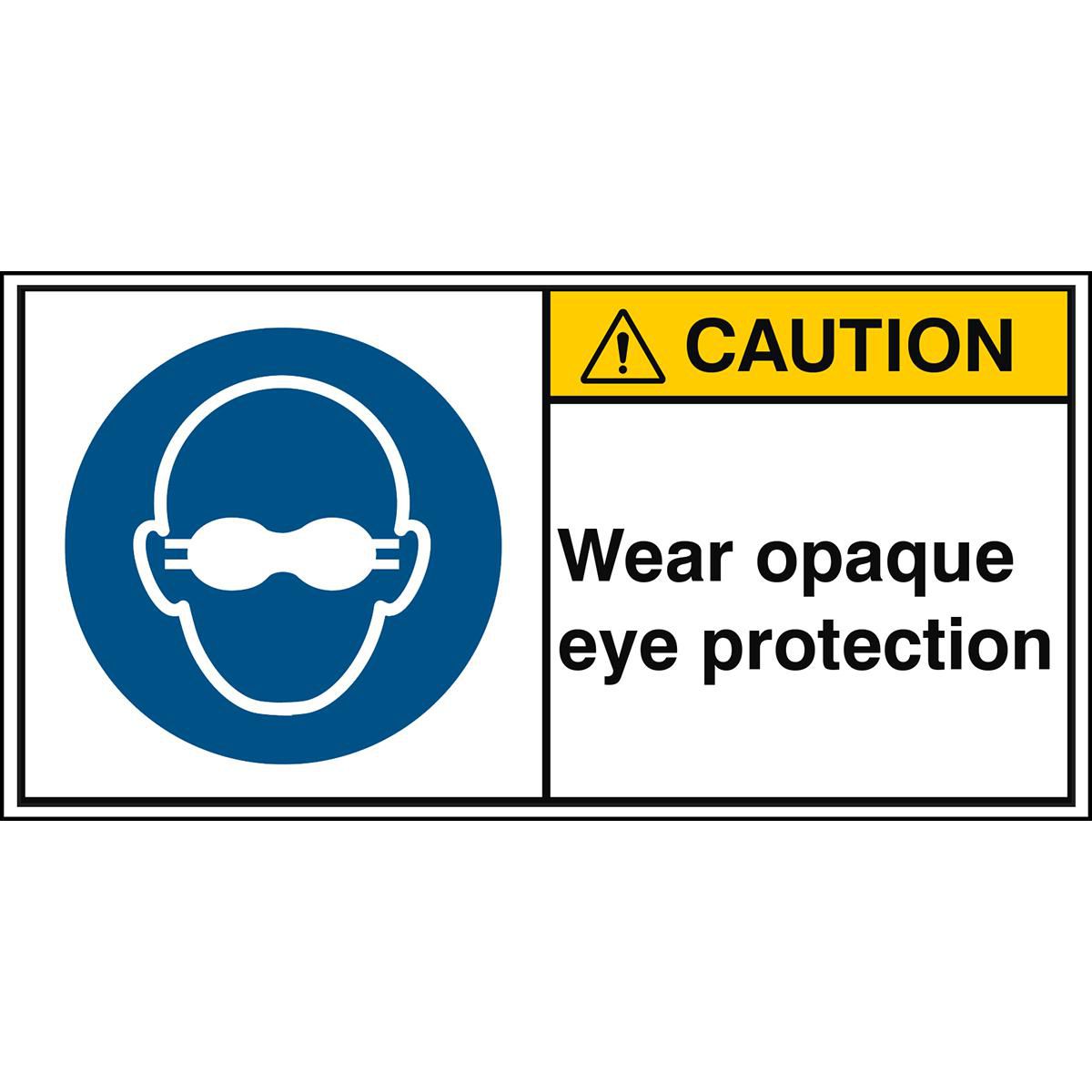 Brady MM007EN280-PEUL-100X501-B W128422269 ISO Safety Sign - Wear opaque 