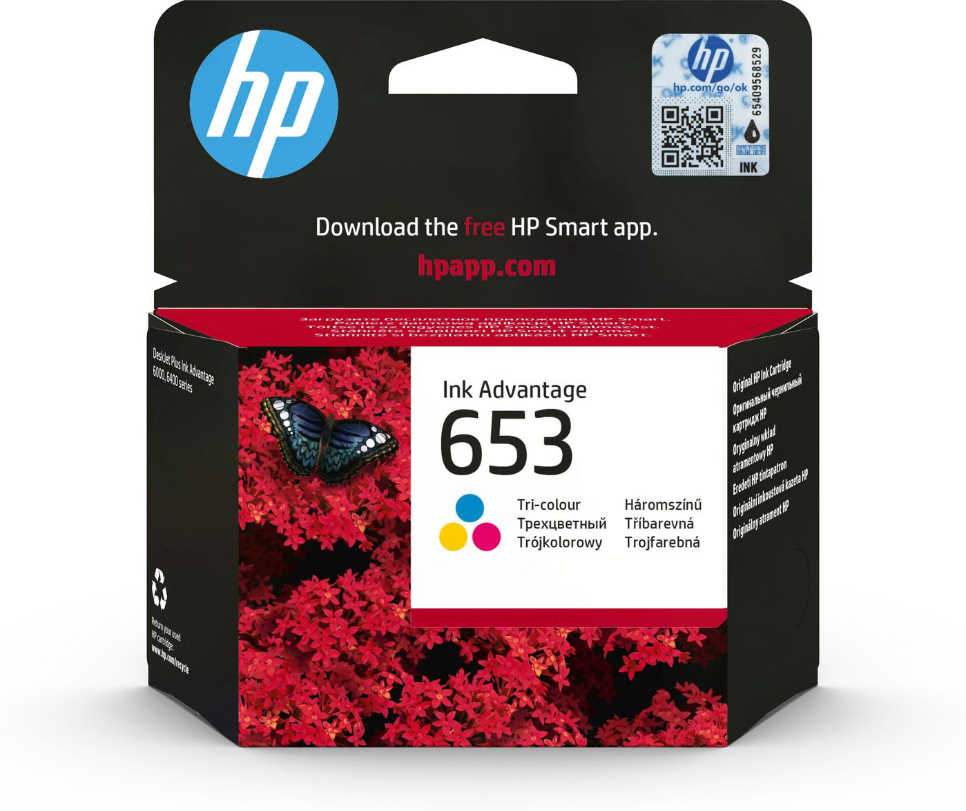 HP Cartuccia inchiostro tricromia originale Advantage 653