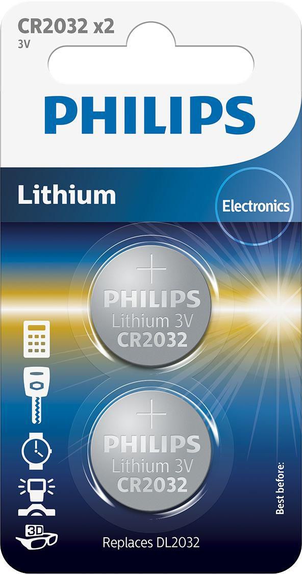 Philips Minicells Batteria CR2032P2/01B