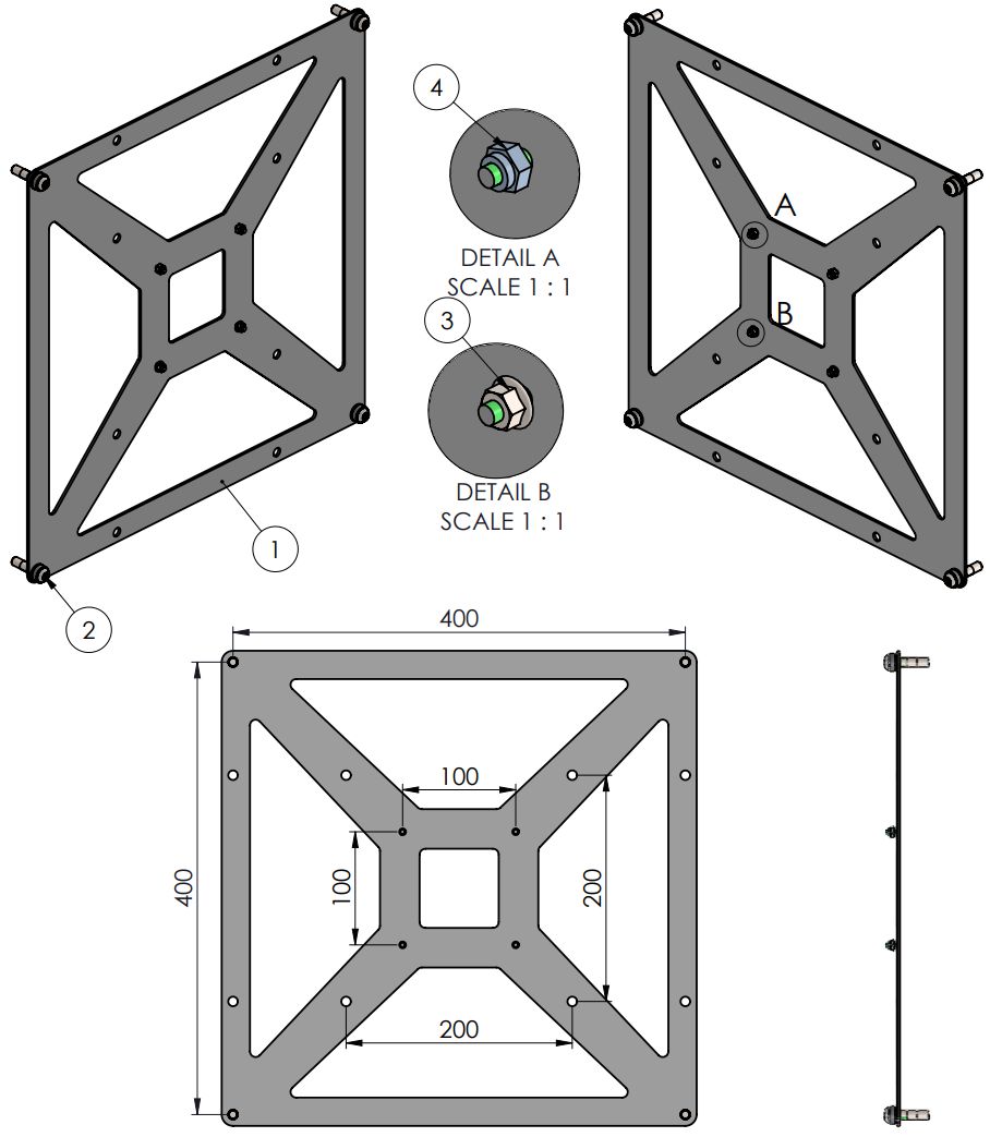 Ergonomic-Solutions C4100295 W128981833 Kiosk Adapter plate for VESA 