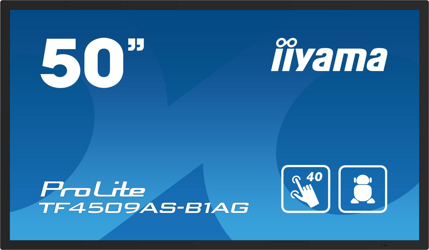 iiyama TF5039AS-B1AG visualizzatore di messaggi Pannello piatto per segnaletica digitale 1257 cm (49.5") LED 500 cd/m 4K Ultra