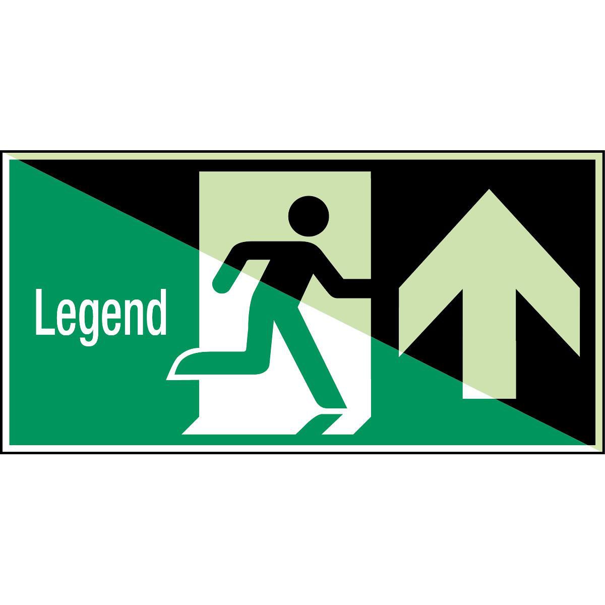 Glow-in-the-dark safety sign 