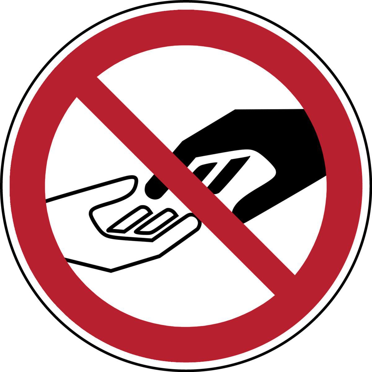 Brady PPIC914NTPE-DIA150-1 W128420523 Safety Sign - Avoid contact 