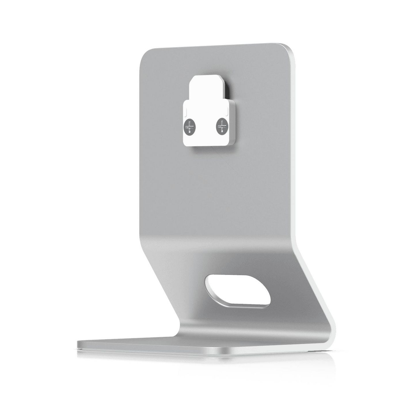 Sleek, metal table stand for