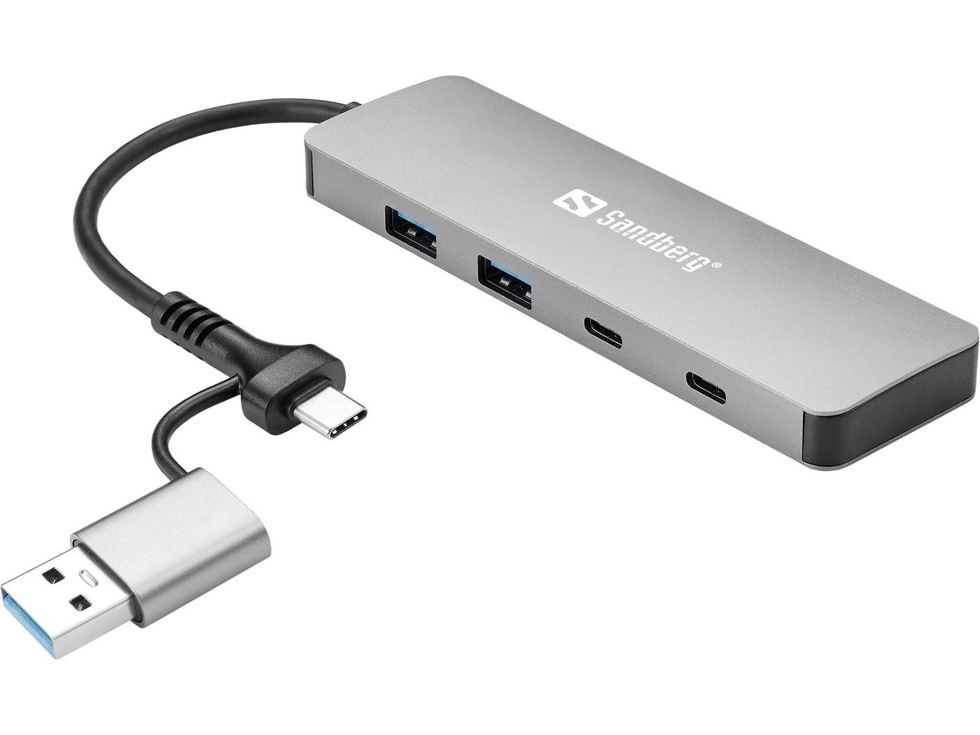 USB-C/A to 2xUSB-A+2xUSB-C Hub