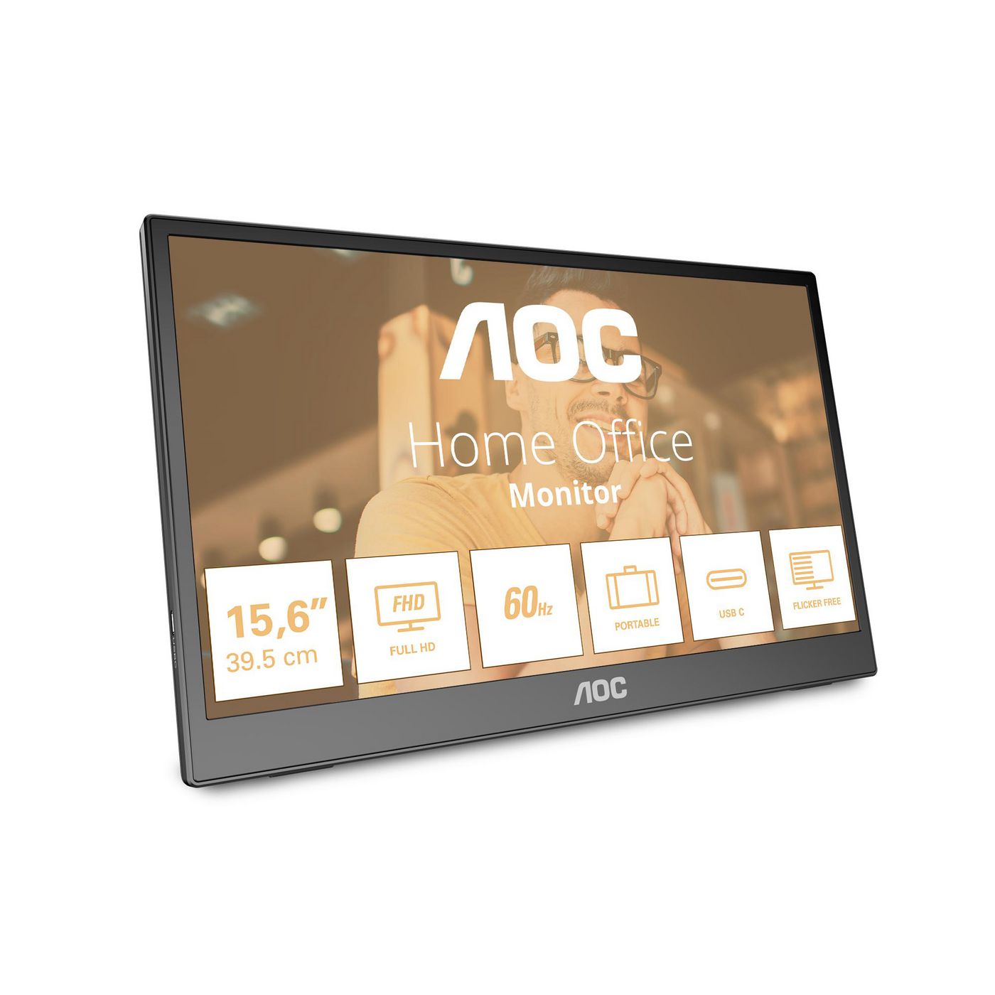 AOC T2 16T3EA Monitor PC 396 cm (15.6") 1920 x 1080 Pixel Full HD Nero
