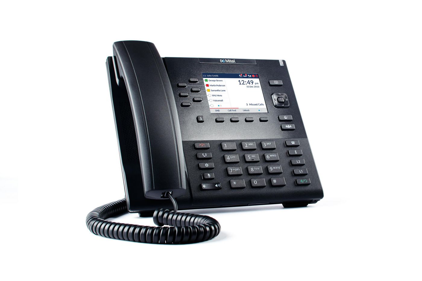 Ip Phone Black 9 Lines Lcd