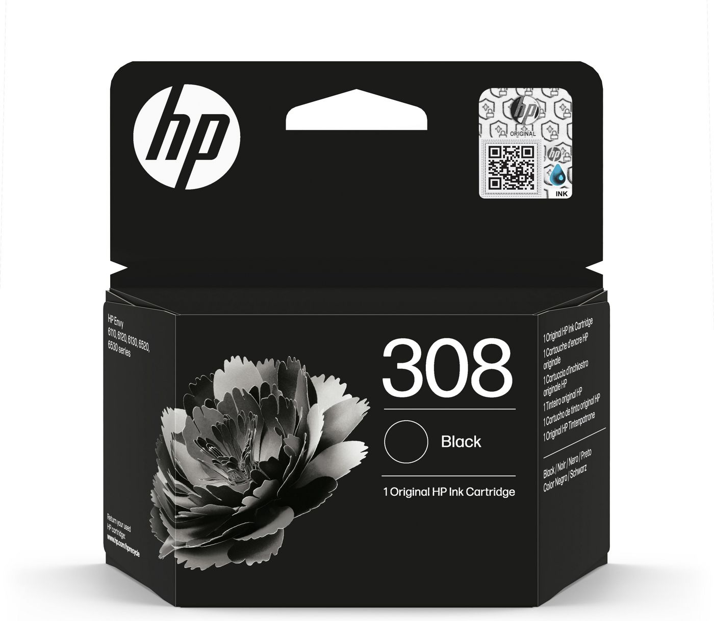 HP Cartuccia di inchiostro nero originale 308 EU (HP 308 Black Original Ink Cartridge)