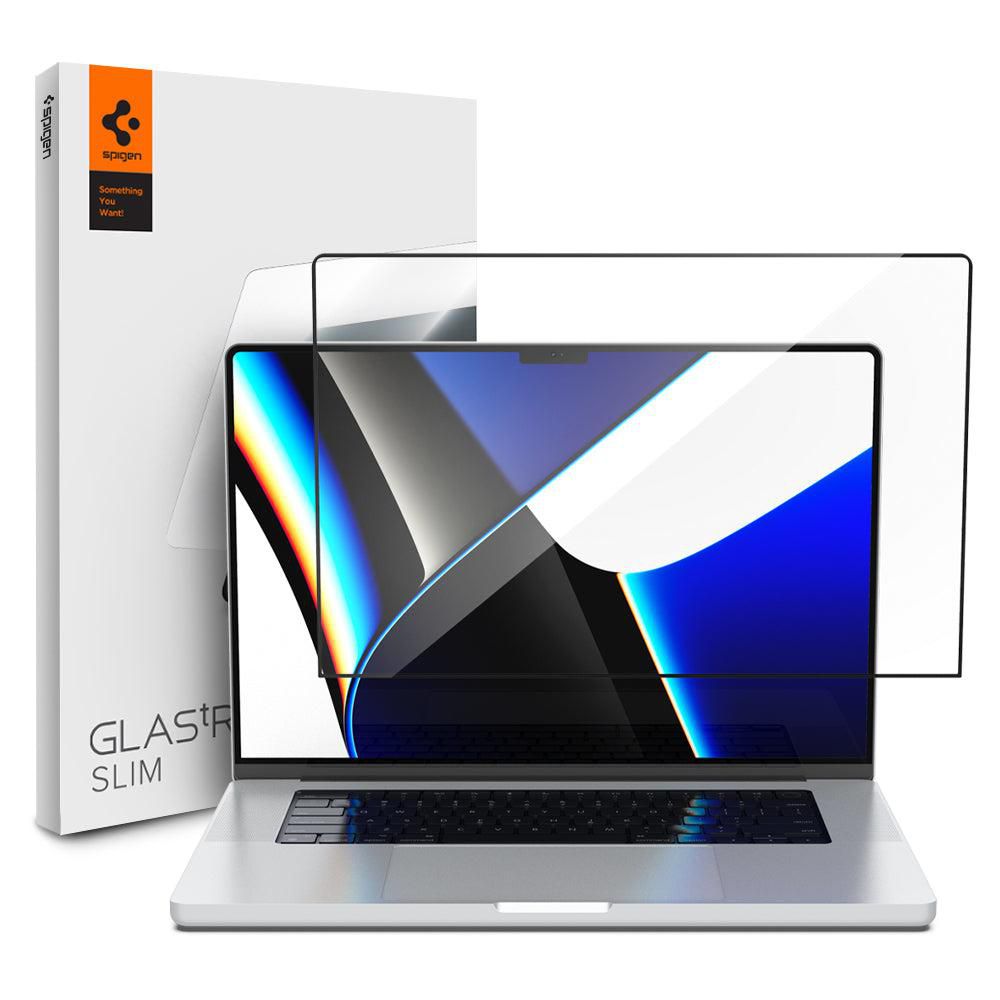 Spigen GLAS.tR SLIM Protezione dello schermo del laptop (Tempered Glass Screen Protector-Clear-Black 14)
